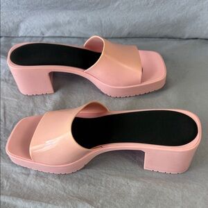 Steve Madden Pink Block Heel Mules‎